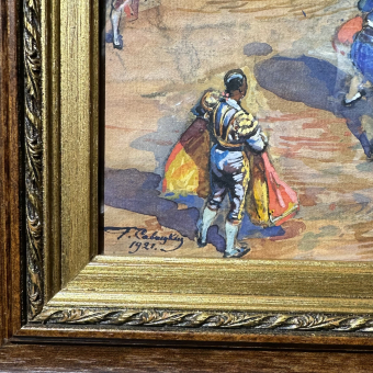 Савицкий Г.К., "Бой быков", 1921 г.